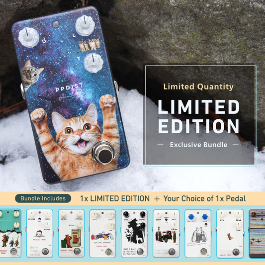 Limited Edition Cat Space Overdrive Pedal Bundle with choice of standard pedal
