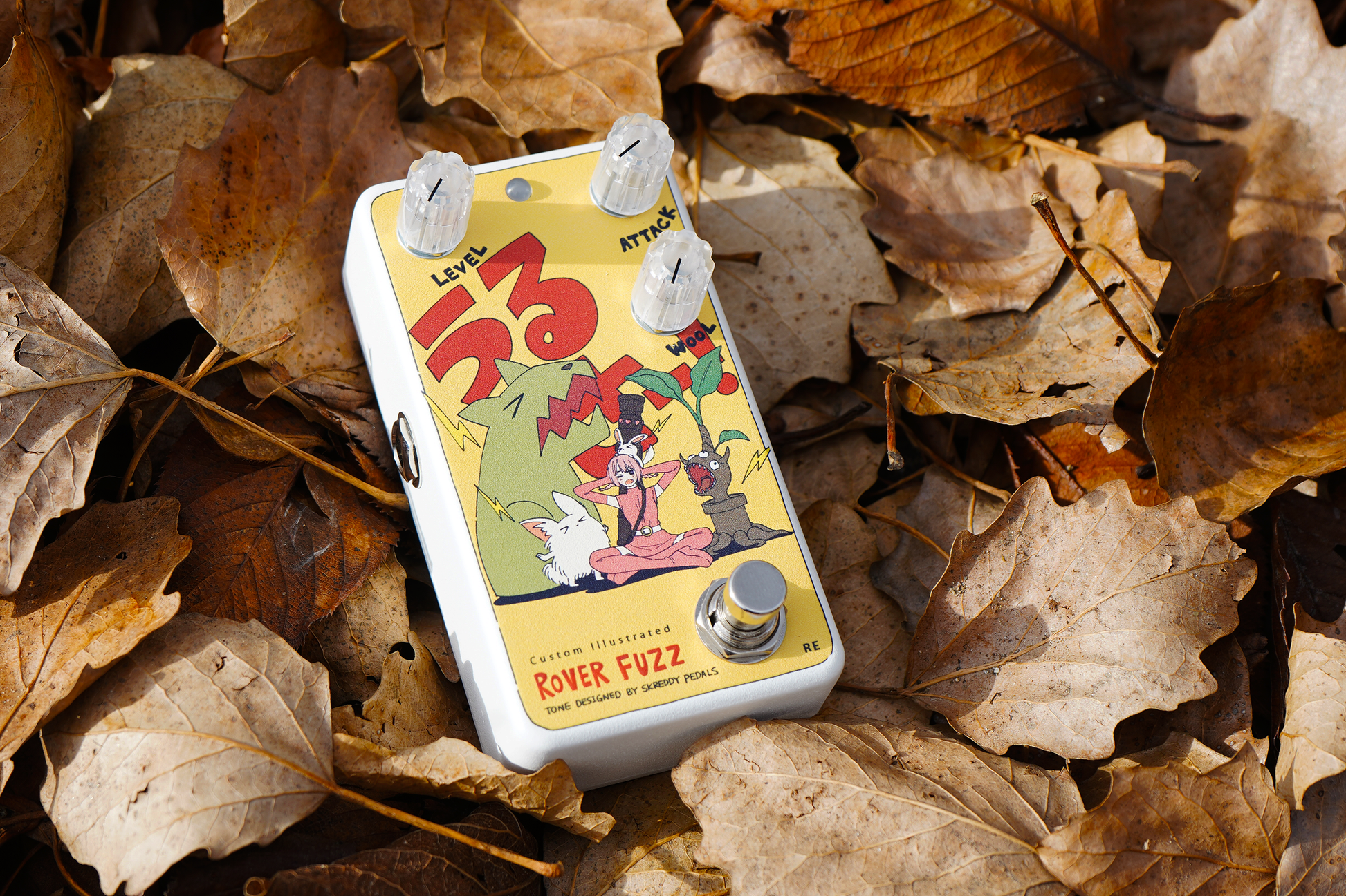 Animals Pedal ROVER FUZZ うるせー! Custom Illustrated / RF coalowl うるせー! reprint edition